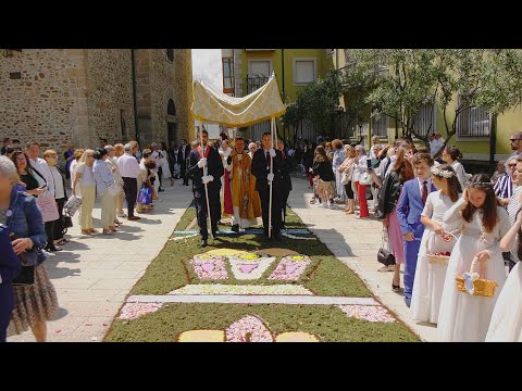 Ponferrada luce la tradicional alfombra de flores del Corpus Christi