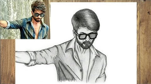 How to draw Shahid Kapoor Step by Step || full sketch outline tutorial for beginners