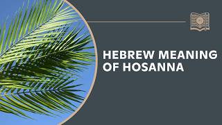Hebrew Meaning of Hosanna, Psalm 118