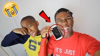 I Smashed My Little Brothers Iphone 7.. Prank Backfires