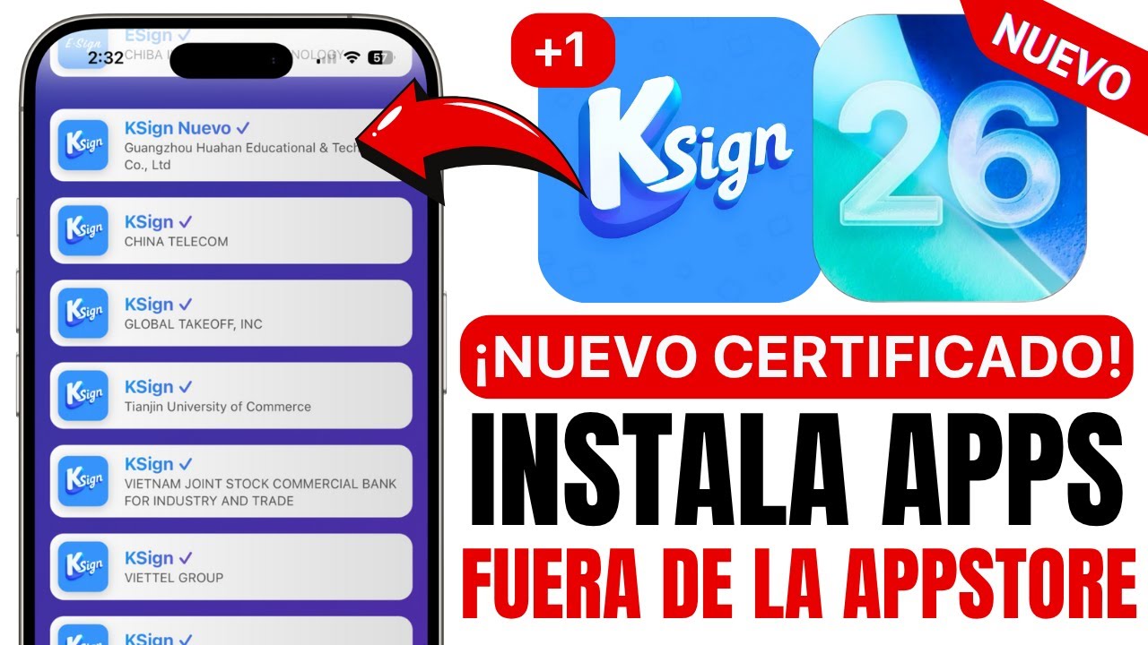 ¡NUEVO CERTIFICADO! Instala Apps FUERA de la APPSTORE con KSIGN en CUALQUIER Versión de iOS
