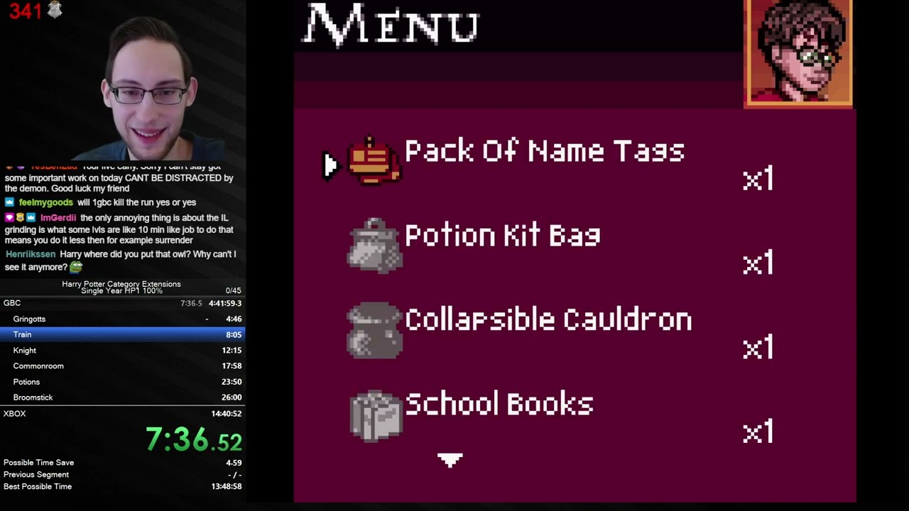 Harry Potter 1 (GBC) 100% Speedrun in 