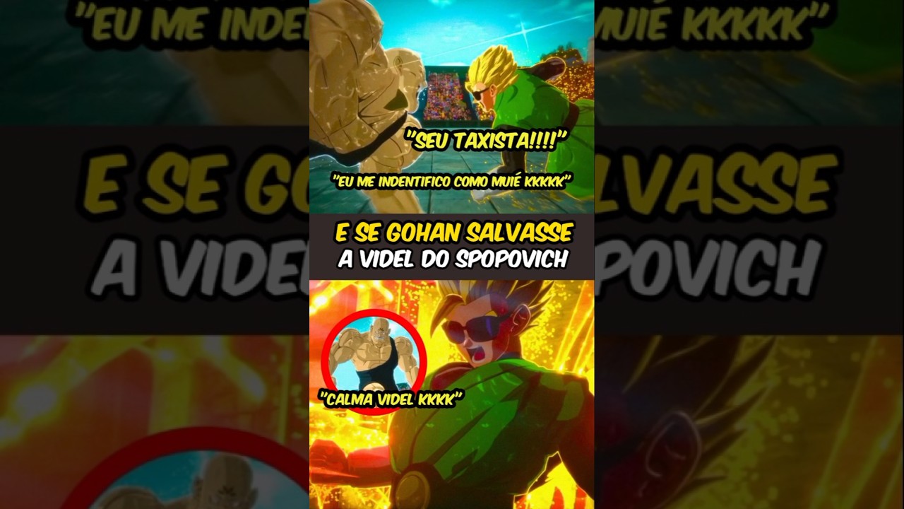 CALMA VIDEL! OQUE ACONTECERIA SE GOHAN SALVASSE VIDEL DE SPOPOVICH EM DRAGON BALL SPARKING ZERO