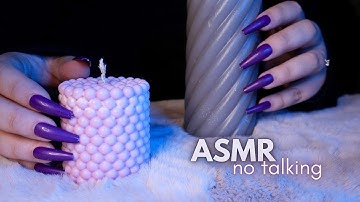 ASMR Scratching & Tapping on Candle (No Talking) Background ASMR for work, sleep, study 3 hrs