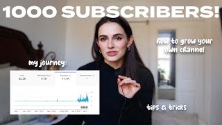 HOW I GOT MY FIRST 1,000 SUBSCRIBERS | how long it took me & how to grow fast on youtube in 2024
