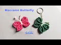 Cara Membuat Kupu-Kupu Dari Tali Kur - Tutorial Macrame Butterfly - Macrame Keychain Butterfly