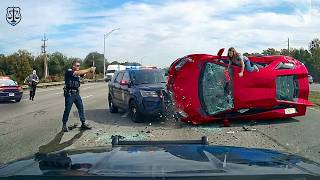 Craziest Police Dashcam Moments: Wild PIT Maneuvers and High-Speed Crashes! #22
