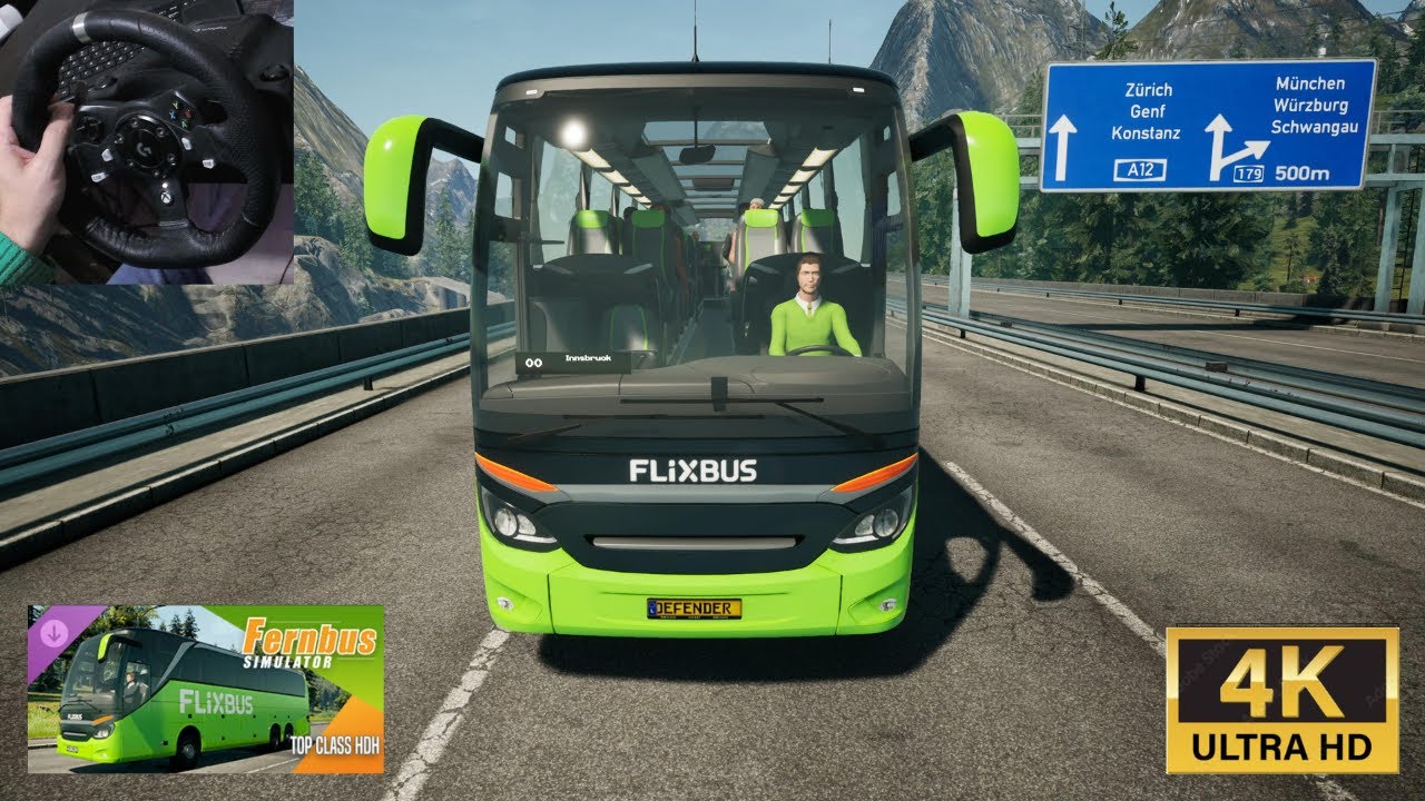 Fernbus Simulator: New Top Class S517 HDH Comfort DLC | Steering Wheel Gameplay