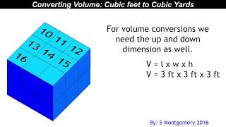 M10C Cubic Feet to Cubic Yard Volume Conversion M10C Cubic Feet to Cubic Yard Volume Conversion