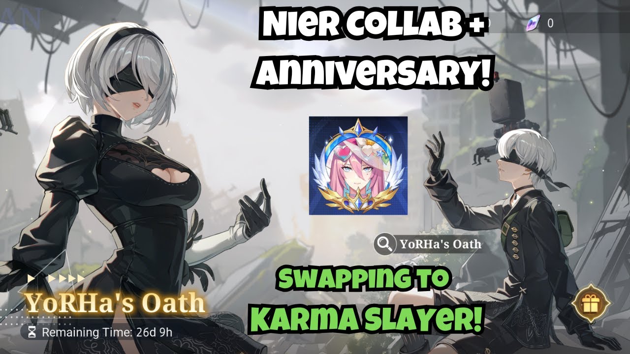 CoA Anniversary Update! | Swapping to Karma Slayer + NieR Collab ...