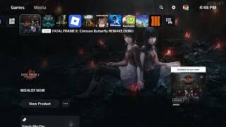 Fatal Frame 2 Crimson Erfly Remake - Ps5 Menu Theme