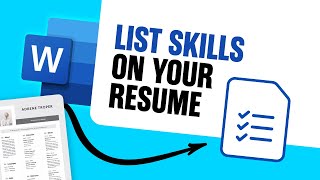 How To List Professional Skills On Your Resume