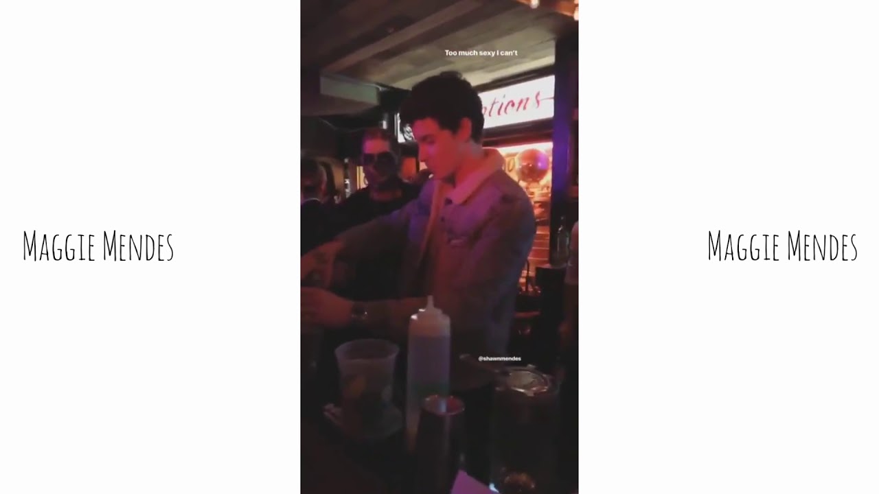 Shawn Mendes Bartending At A Bar On Halloween