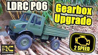 2 Speed Gearbox Upgrade Review and Install - LDRC P06 1/12 Unimog RC Crawler