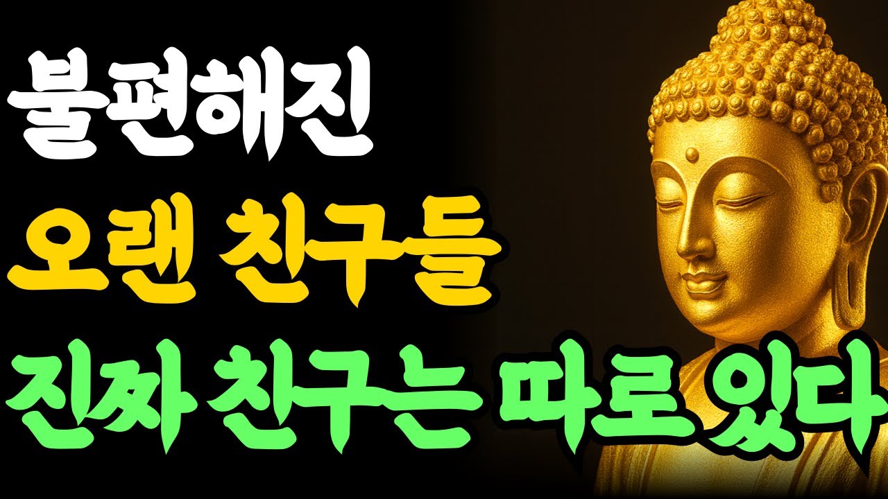 부처님 말씀 | 오래된 친구가 불편하다면 억지로 참지 마세요. 당신의 진짜 친구는 바로 '이곳'에 있습니다