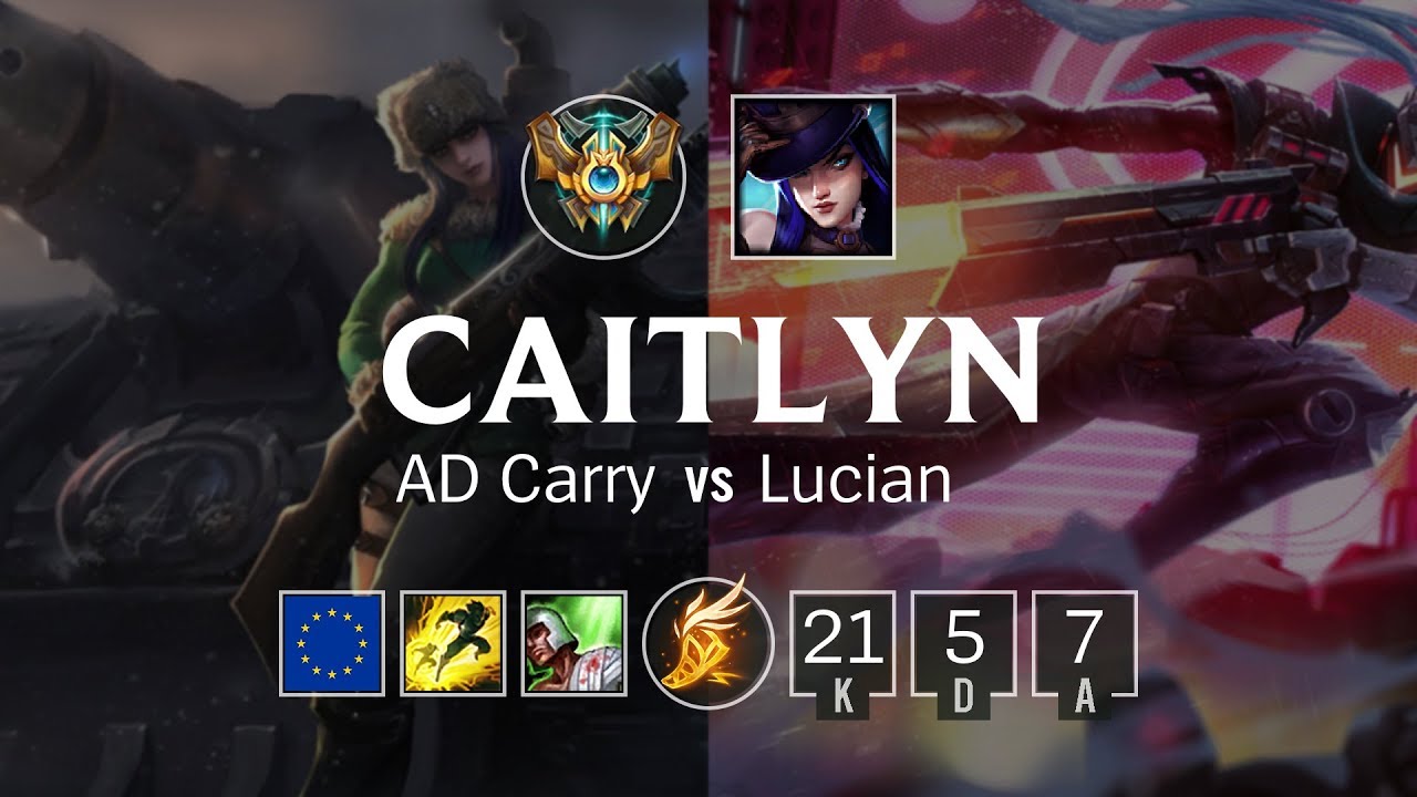 Caitlyn ADC vs Lucian - EUW Challenger Patch 8.24