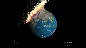 Earth moon collision in OpenSPH (3M particles)