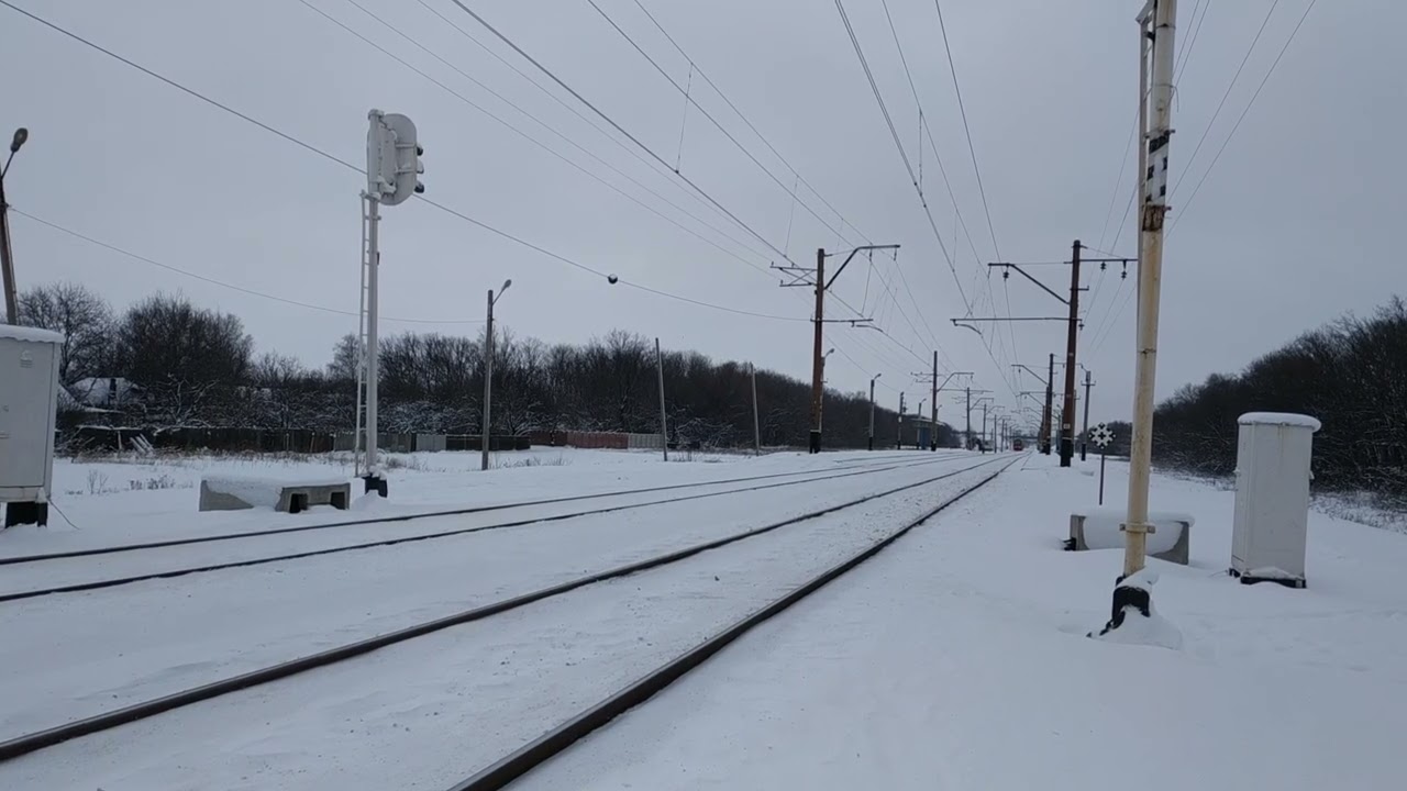 ЧМЭ3 3602 со снегоуборочным поездом СМ2