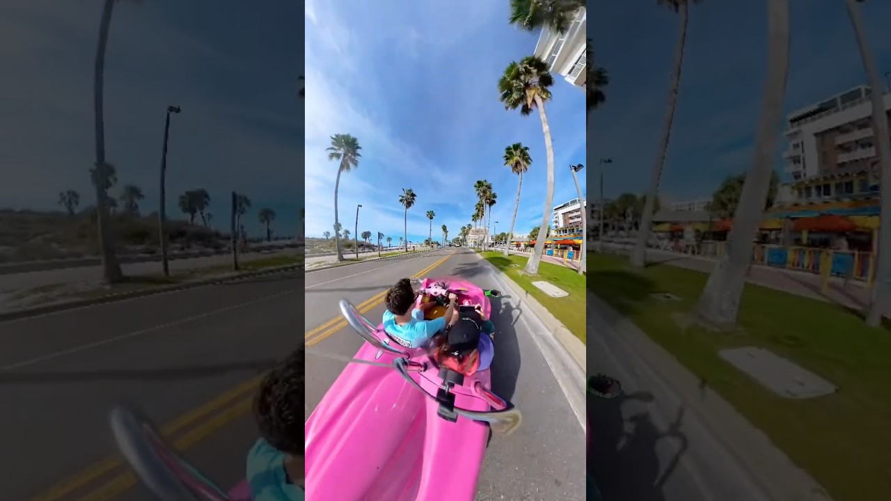 POV: You and Your Girlfriend Rent a Life-Sized Barbie Car on the Beach!