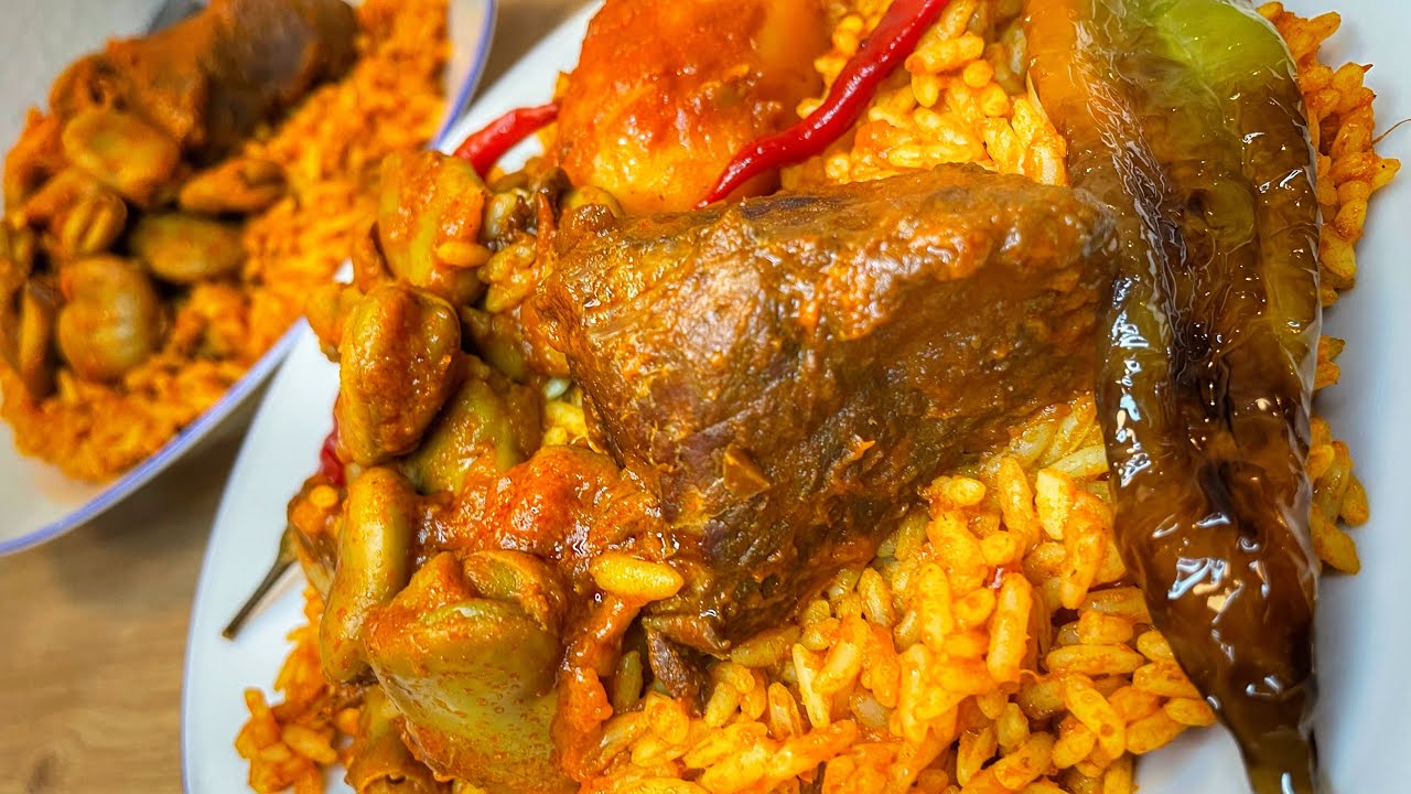 المطبخ التونسي : روز أحمر باللحم البقري فارك كعبة كعبة