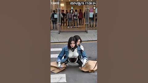 Conjoined twin robot caught on camera faking it all like she had an accident #robot #conjoinedtwins