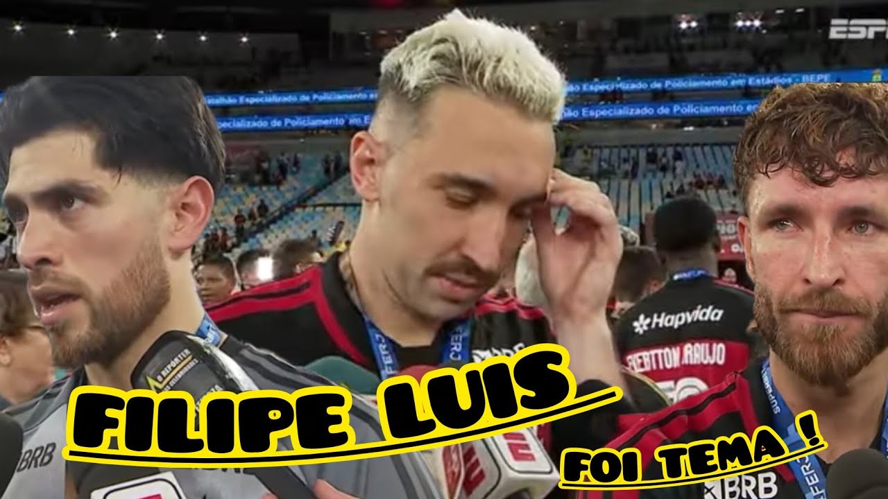 Filipe Luis lembrado ! Léo Pereira , Léo Ortiz , Pedro  e o Rossi  dedicaram o título a F.luiz 