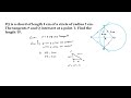 PQ is a chord of length 8 cm of a circle of radius 5 cm. The tangents P and Q intersect at a poi....