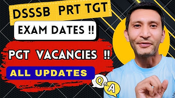 #dsssb #prt #tgt Exam कब तक !? | #pgt vacancies | #mts vacancies | #umesh bhardwaj