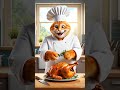 orange cat cooking best friend duck#funny#animation shorts#aaronaiden