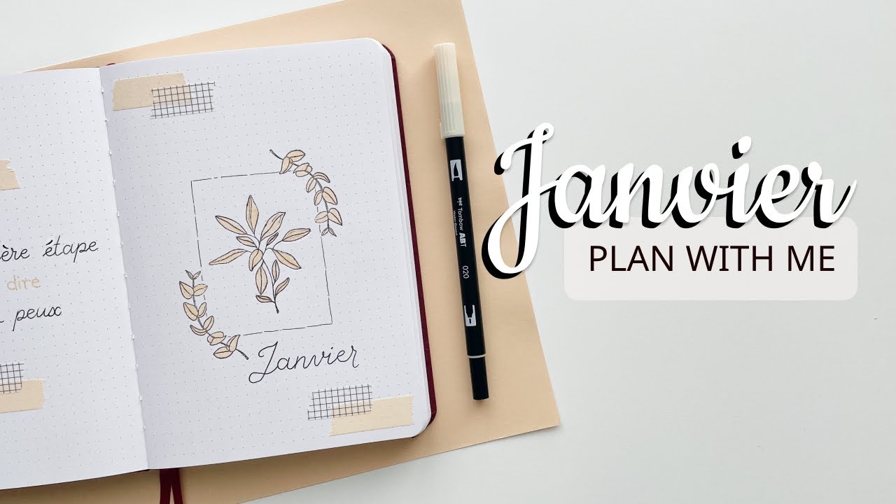PLAN WITH ME - Janvier 2023 Bullet journal - Feuillage 🌿 - YouTube