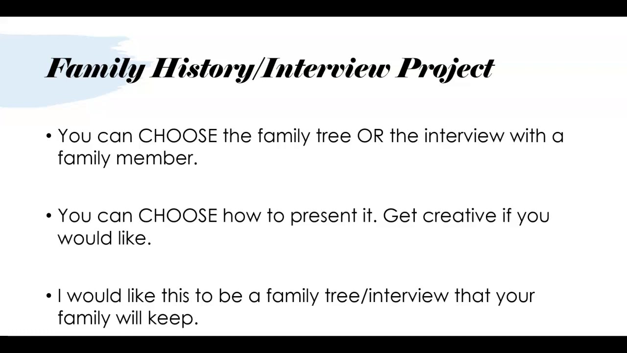 write an essay about family tree