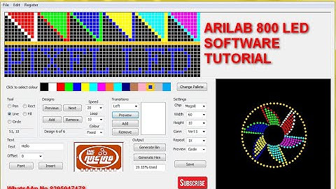 Arelab 800 Led ic softwear Tutorial