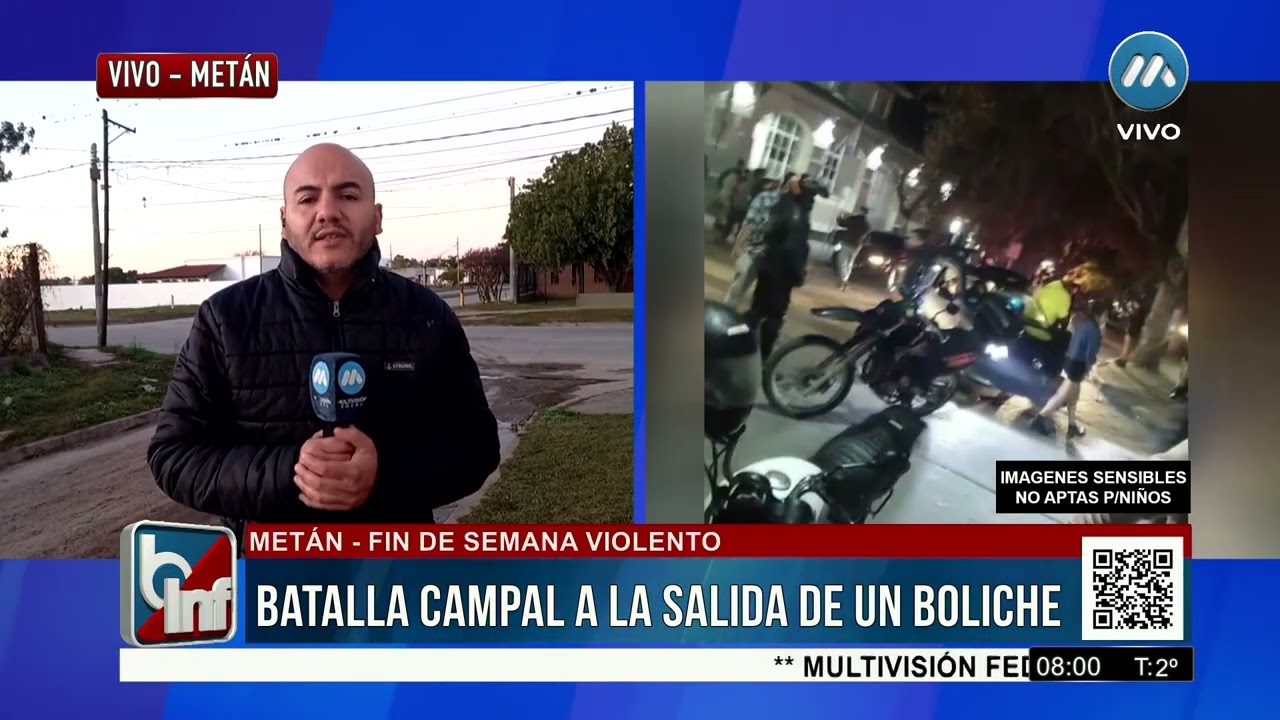 BATALLA CAMPAL A LA SALIDA DEL BOLICHE