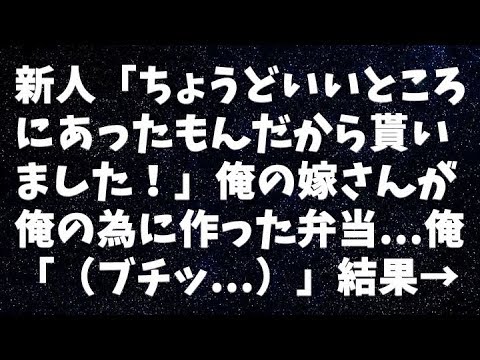 【修羅場】新人「ちょうどいいところにあったもんだから貰いました！」俺の嫁さんが俺の為に作った弁当   俺「（ブチッ   ）」結果→