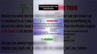 Explore Decision Tree Classification  Quick ML Tutorial #shorts