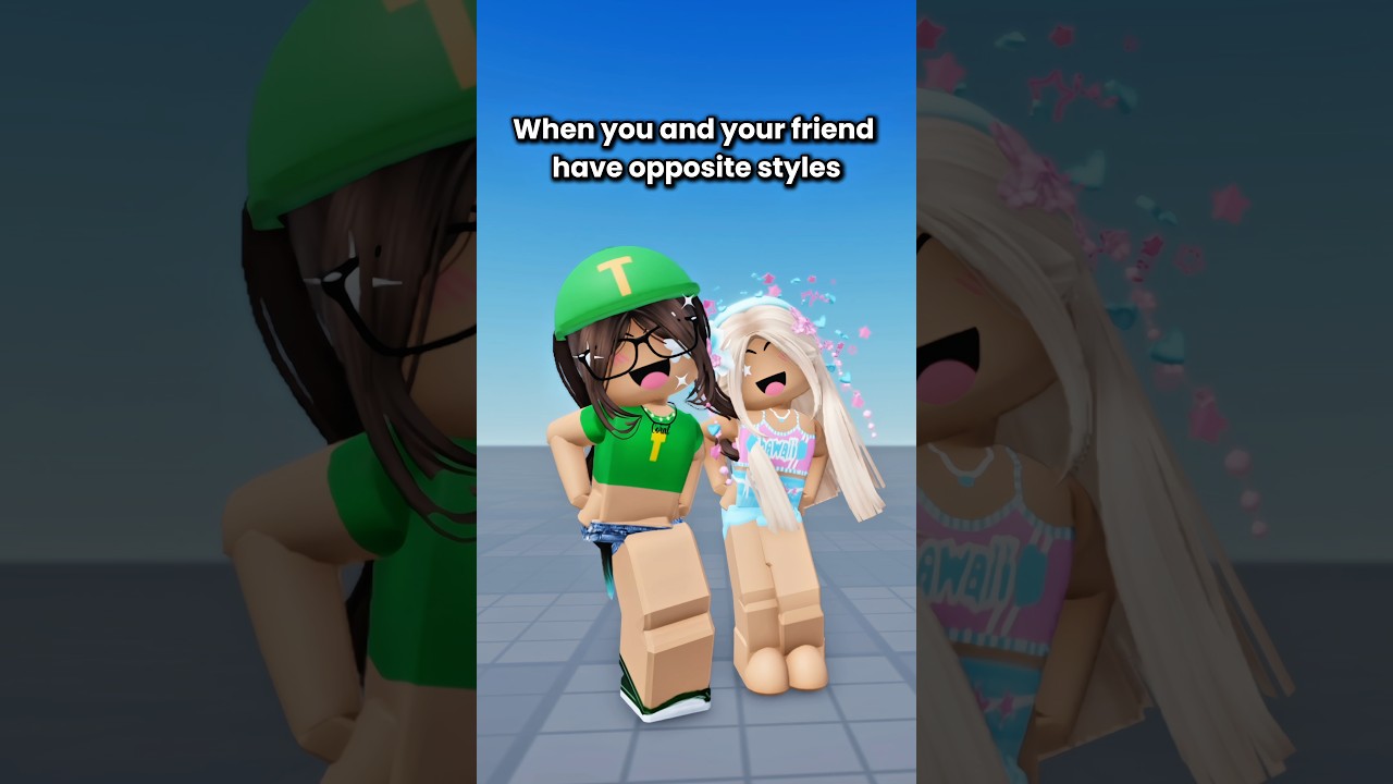 When you and your friend have opposite styles 🙈✨@itsscoral #roblox #robloxshorts