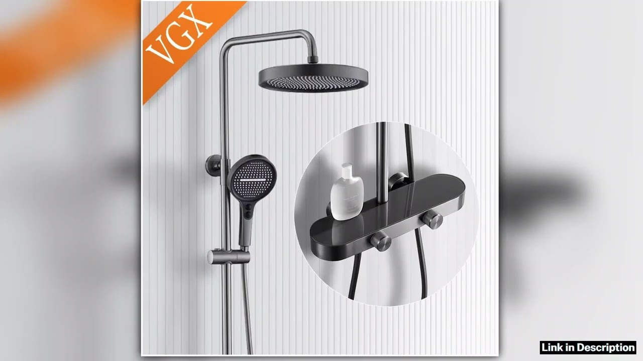 VGX Shower System Set Modern Bathroom Shower Faucet Set 3way Rainfall Shower Set Shower Mixer