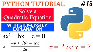 Python Program - Solve a Quadratic Equation screenshot 5