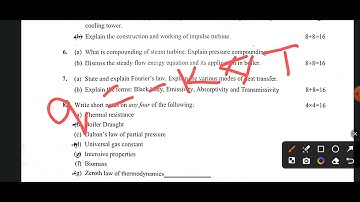 Thermal engineering questions paper discussion Sem 4th.Diploma Questions Paper.