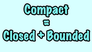 Compact Sets are Closed and Bounded