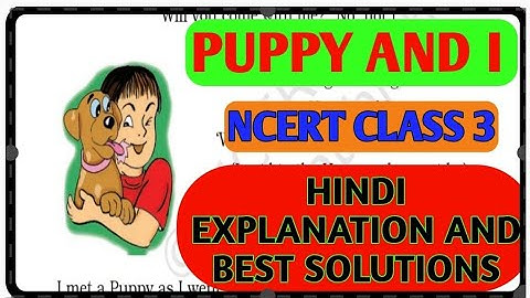 NCERT CLASS 3 | PUPPY AND I | puppy and I hindi explanation | complete exercise | MARIGOLD