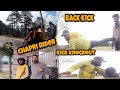 self defence  back kick with boys one kick man is knockoutchapri rider say race wd me
