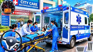 Nuovo simulatore di guida ambulanza realistico - Salvare pazienti nei giochi di salvataggio in ci... screenshot 2