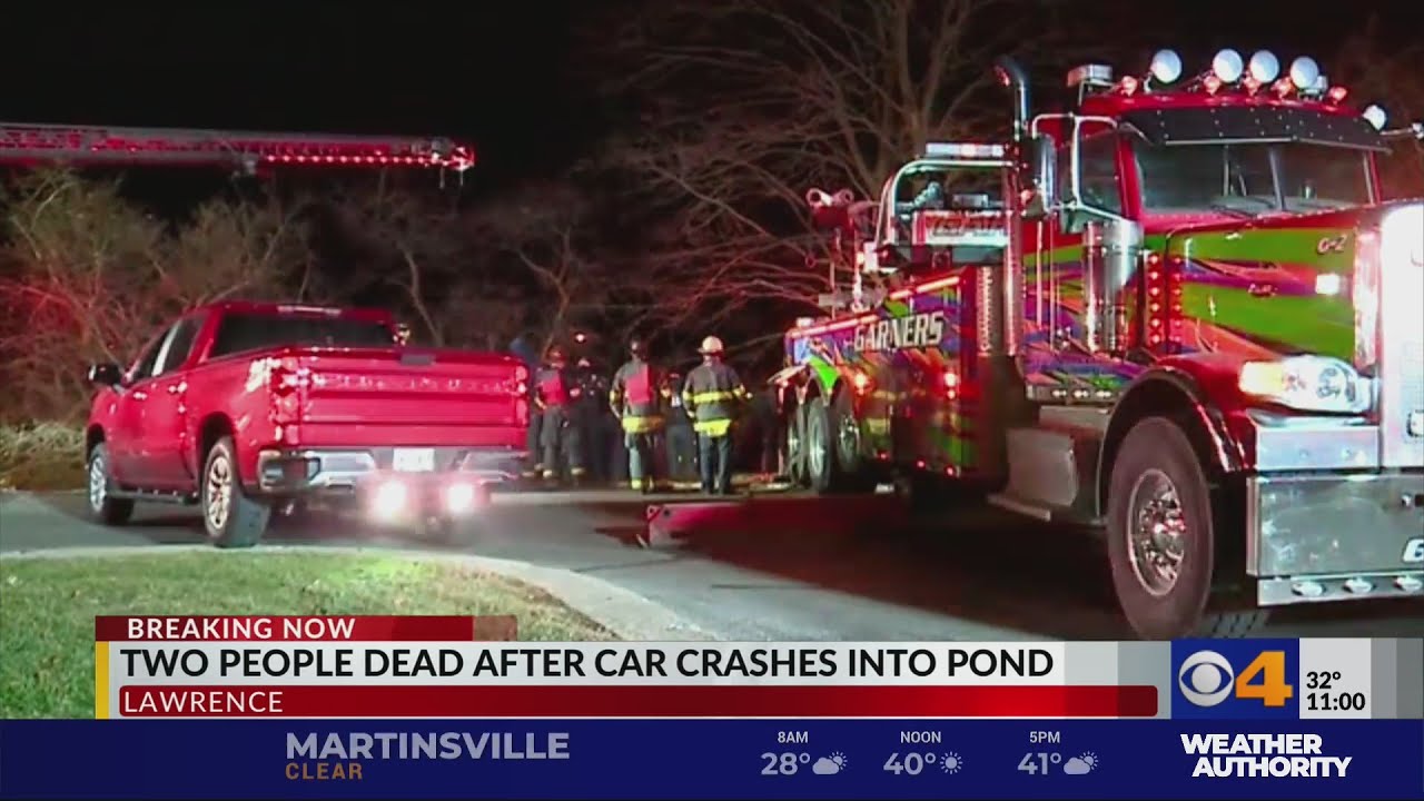2 dead after car crashes into pond - YouTube