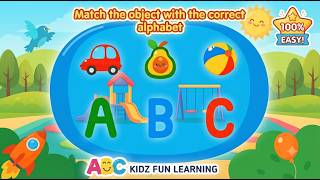 Alphabet Matching Game for kids | Learn A, B, C | Kids fun learning #kidseducation #educationalvideo screenshot 1