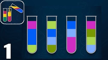 Sort Water Puzzle - Color Sorting Game - Gameplay Walkthrough Part 1 All Levels 1-20 (Android & iOS)