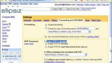 Configure Google Apps POP for Outlook 2003