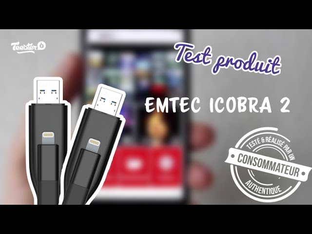 Test Produit - Clé USB/lightning EMTEC Icobra 2 pour iPhone 
