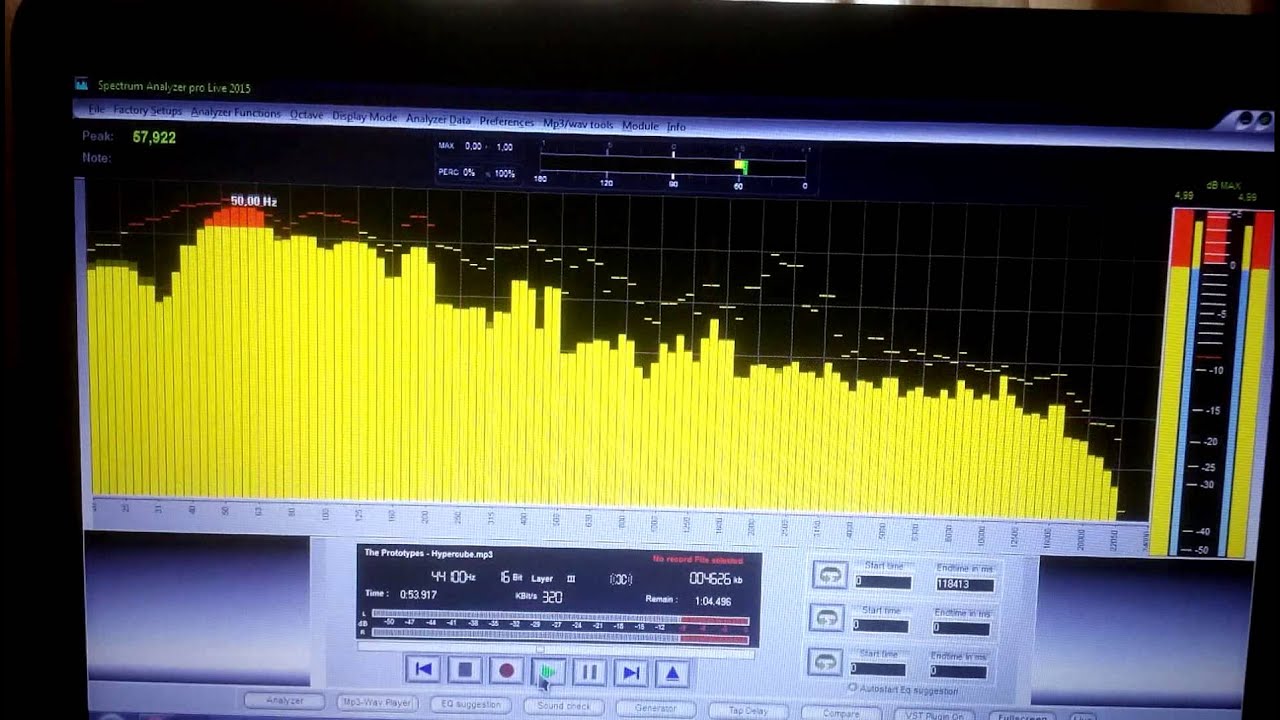 Прога - анализатор спектра. - YouTube