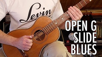 Open G Slide Blues on a Vintage Parlor Guitar (TABS available)